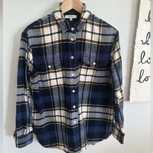 Madewell Plaid Boyfriend Flannel, Small